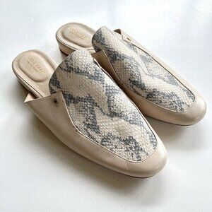 Cole Haan Ryan Snake Embossed Leather Mules Womens Size 11B Slip On‎ MSRP $200